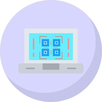 OnFlat Bubble Qr Code Flat Bubble Icon vector