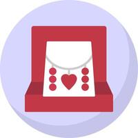 Necklace Flat Bubble Icon vector