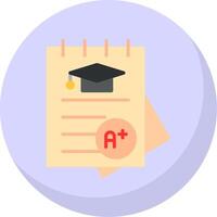 Assignment Flat Bubble Icon vector