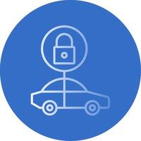 Secured Flat Bubble Icon vector