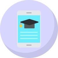 Elearning Flat Bubble Icon vector