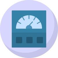 Ammeter Flat Bubble Icon vector