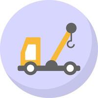 Lift Truck Flat Bubble Icon vector