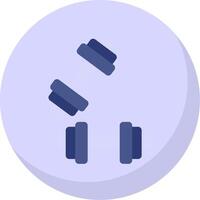 Dumbell Flat Bubble Icon vector