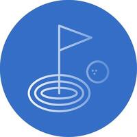 golf plano burbuja icono vector