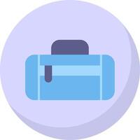 Duffle Bag Flat Bubble Icon vector