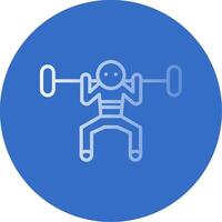 Workout Flat Bubble Icon vector