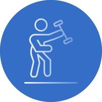 Exercise Flat Bubble Icon vector