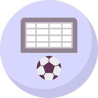 Football Goal Flat Bubble Icon vector