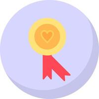 Medal Flat Bubble Icon vector