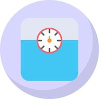 Weight Scale Flat Bubble Icon vector