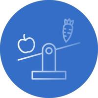 Balanced Diet Flat Bubble Icon vector