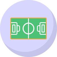 Football Field Flat Bubble Icon vector