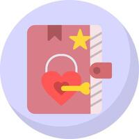 DIARY Flat Bubble Icon vector