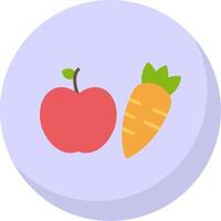 Healthy Eating Flat Bubble Icon vector