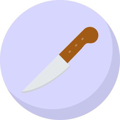 Knife Flat Bubble Icon