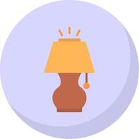 Lamp Flat Bubble Icon vector