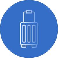 Suitcase Flat Bubble Icon vector