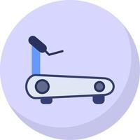 Treadmill Flat Bubble Icon vector