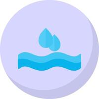 Water Drop Flat Bubble Icon vector