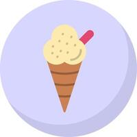 helado plano burbuja icono vector