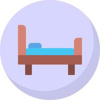 Bed Flat Bubble Icon vector