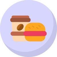 Burger Flat Bubble Icon vector