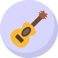 guitarra plano burbuja icono vector