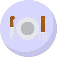 Fork Flat Bubble Icon vector