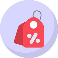 Price Tag Flat Bubble Icon vector