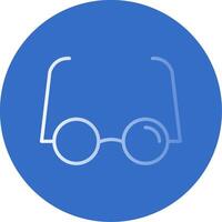 Reading Glasses Flat Bubble Icon vector