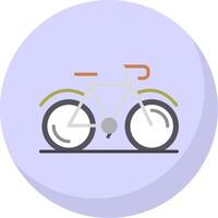 bicicleta plano burbuja icono vector