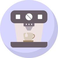 Coffee Machine Flat Bubble Icon vector