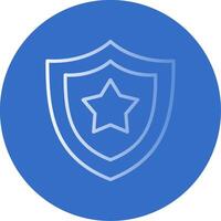 Shield Flat Bubble Icon vector