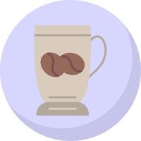 Coffee Cup Flat Bubble Icon vector