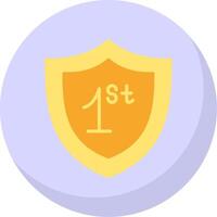 Shield Flat Bubble Icon vector