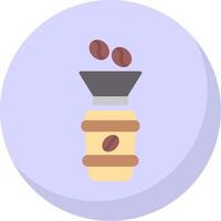 Coffee Filter Flat Bubble Icon vector