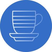 Cup Flat Bubble Icon vector