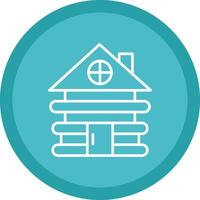 Cabin Line Multi Circle Icon vector