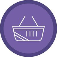 Shopping Basket Line Multi Circle Icon vector