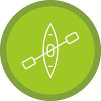 Canoe Line Multi Circle Icon vector