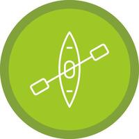 Canoe Line Multi Circle Icon vector