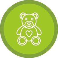 Bear Line Multi Circle Icon vector