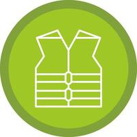 Lifejacket Line Multi Circle Icon vector