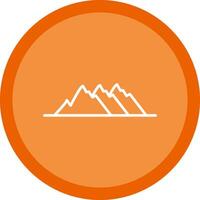 Mountain Line Multi Circle Icon vector