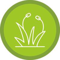 Grass Line Multi Circle Icon vector