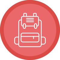 Backpack Line Multi Circle Icon vector