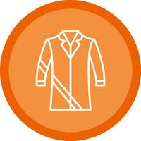 Coat Line Multi Circle Icon vector