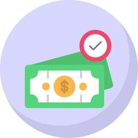 Cash Flat Bubble Icon vector