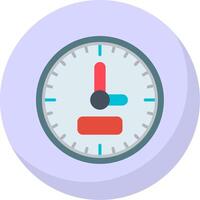 Clock Flat Bubble Icon vector